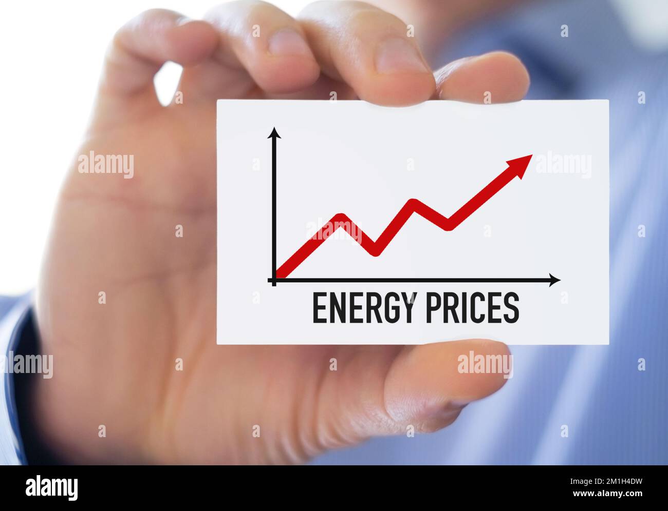 Die steigenden Energiepreise Stockfoto