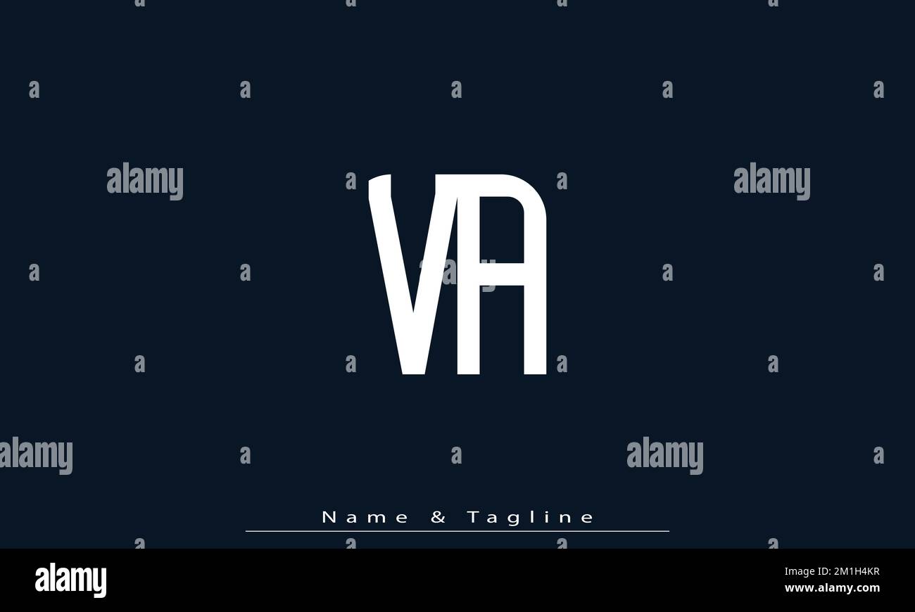 Buchstaben Buchstaben Initialen Monogramm Logo VA , AV Stock Vektor