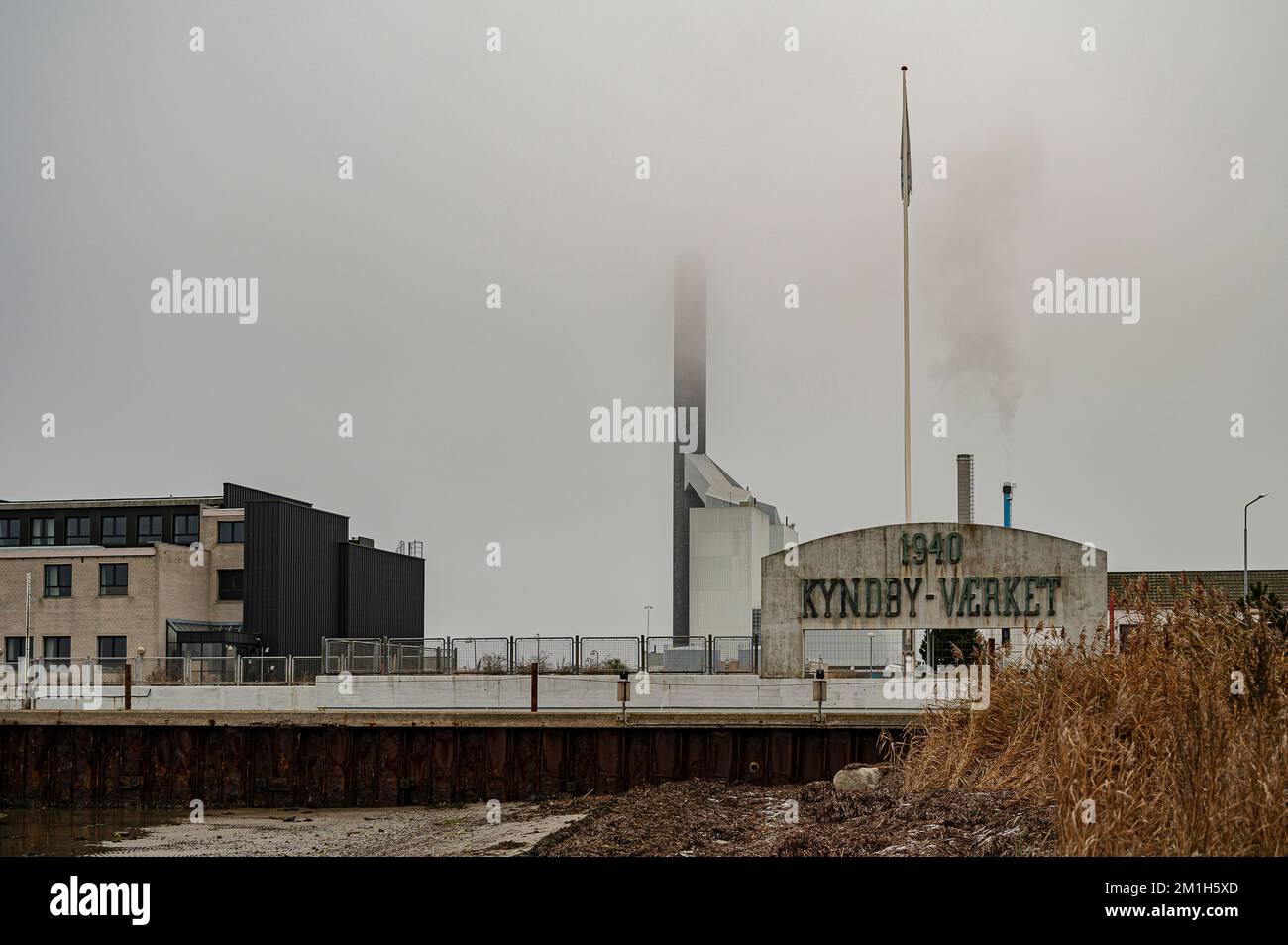 Kundbyværket ist ein dänisches Spitzenlastkraftwerk in Kundby, Dänemark, 11. Dezember 2022 Stockfoto