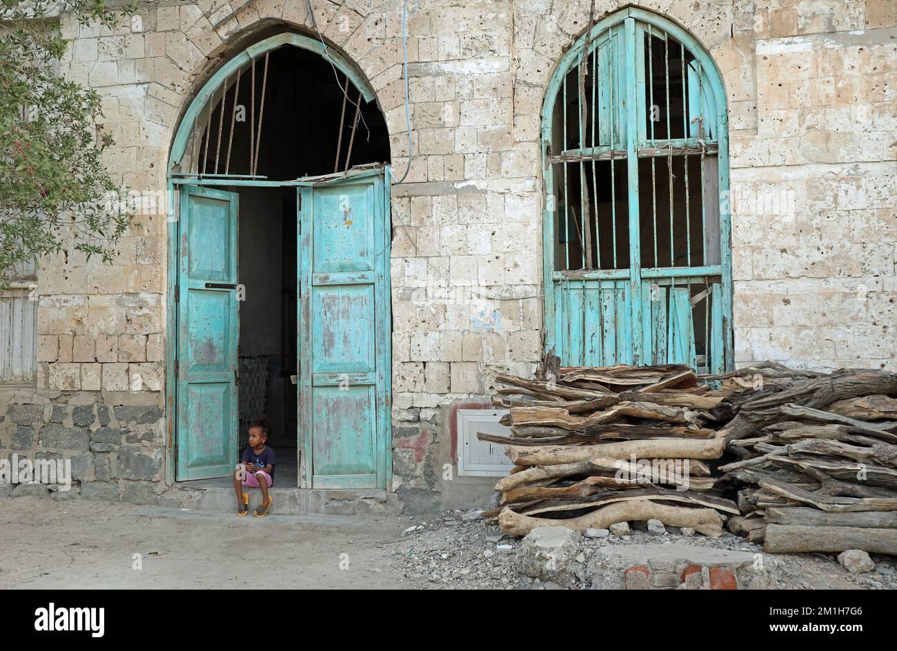 Denkmalgeschützte Architektur in der Altstadt von Massawa an der Küste Eritreas Stockfoto Denkmalgeschützte Architektur in der Altstadt von Massawa an der Küste Eritreas Stockfoto