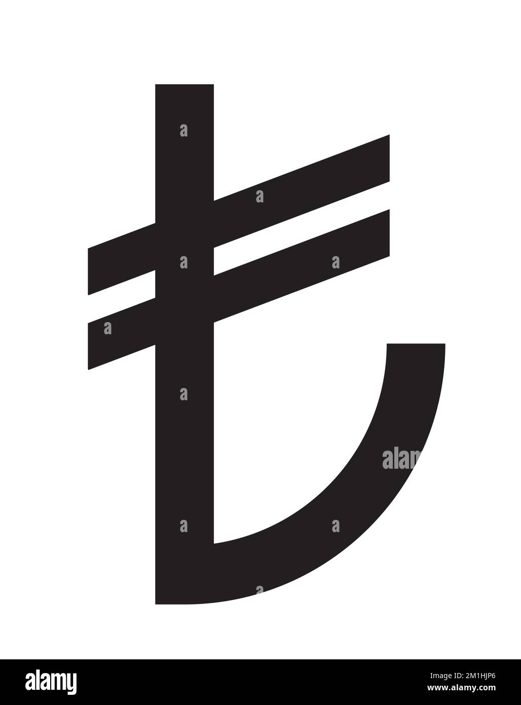 Türkisches Lira-Symbol. Türkische Währung Logo Lira isolierte Illustration Stock Vektor