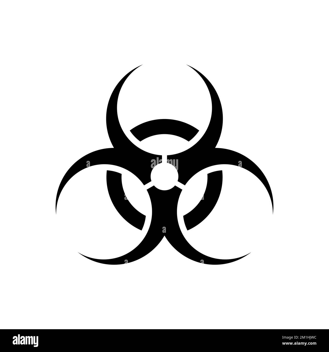 Bio-Gefahrenschild Vorsicht. Biologische Gefahr giftiges Symbol, Virusrisiko, Biogefahrenalarm Stock Vektor