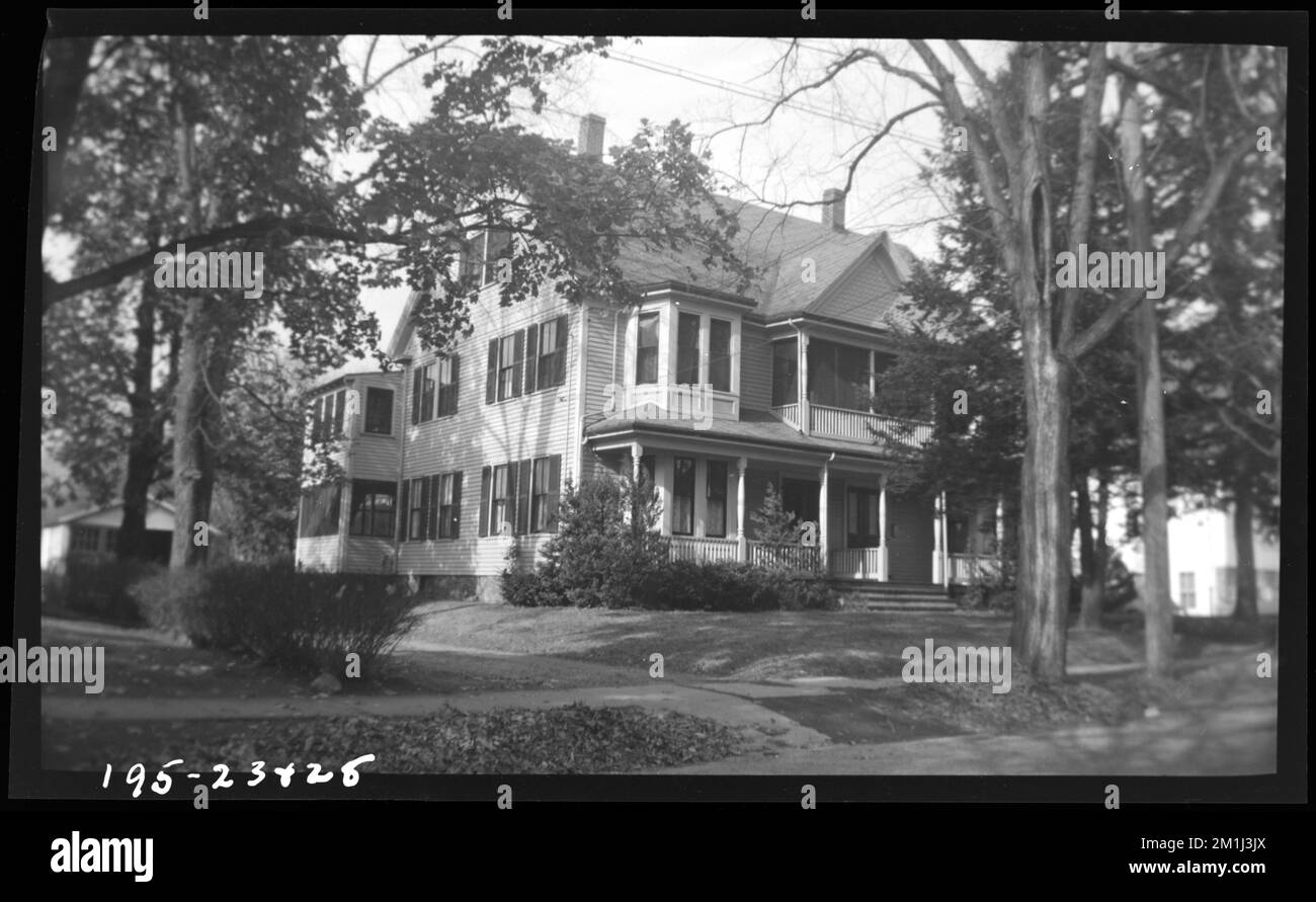 23 + 25 Lincoln St, Duplex. Needham Building Kollektion Stockfoto