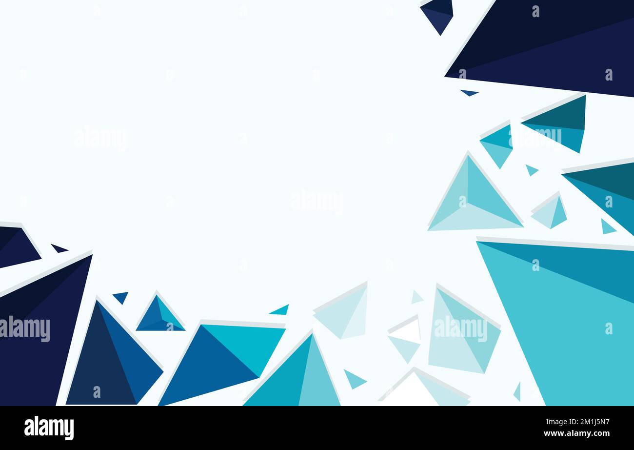 Blaue Kristallteile Dreiecksdreieck Polygon Design Hintergrund Stock Vektor
