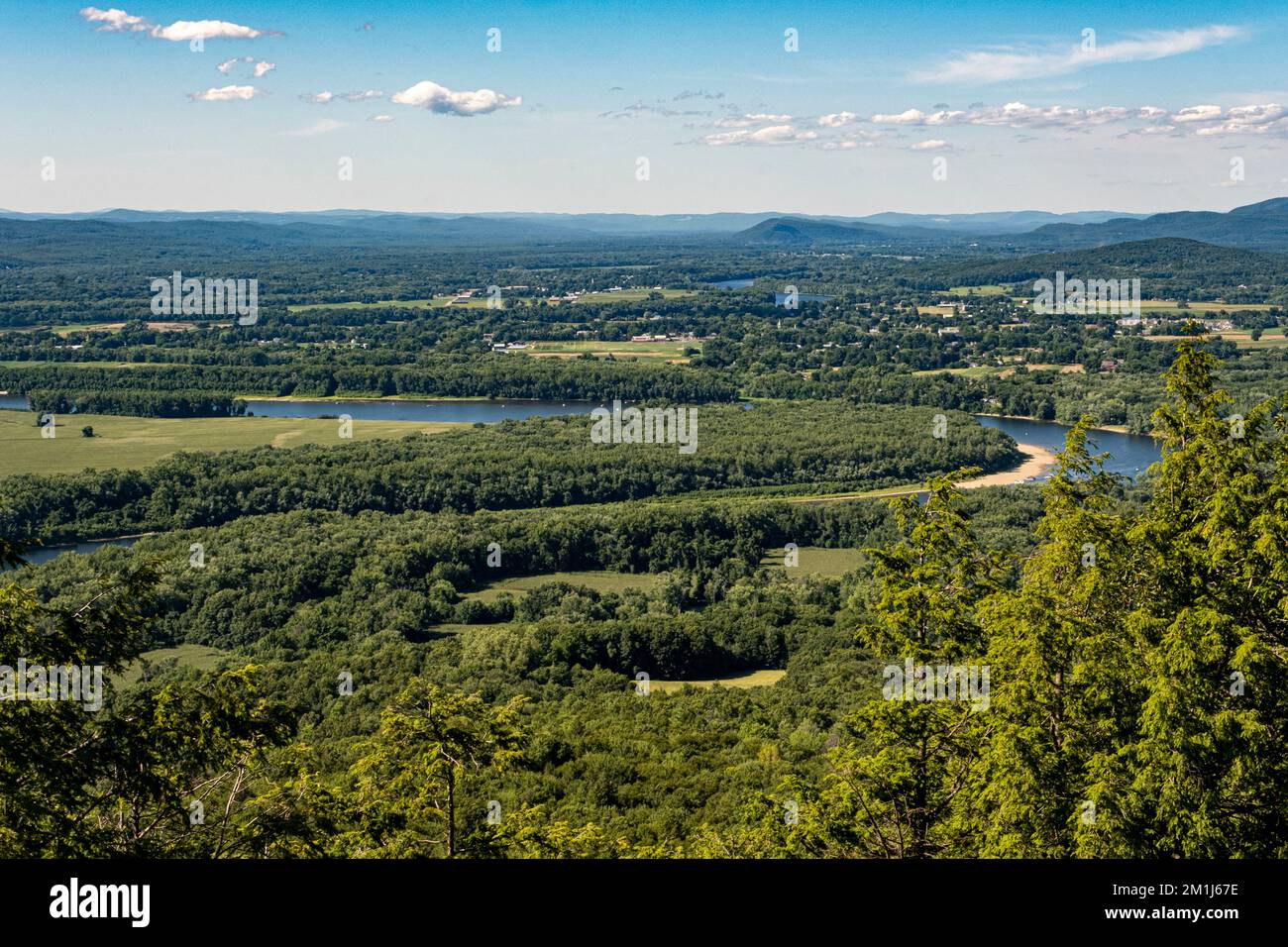 Blick vom Mt. Holyoke im Skinner State Park in Massachusetts Stockfoto