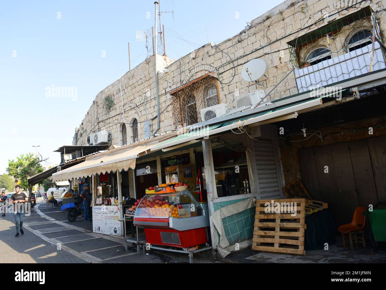 Musrarah Coffee Shop in der Ha-Neviim Street in Ost-Jerusalem. Stockfoto