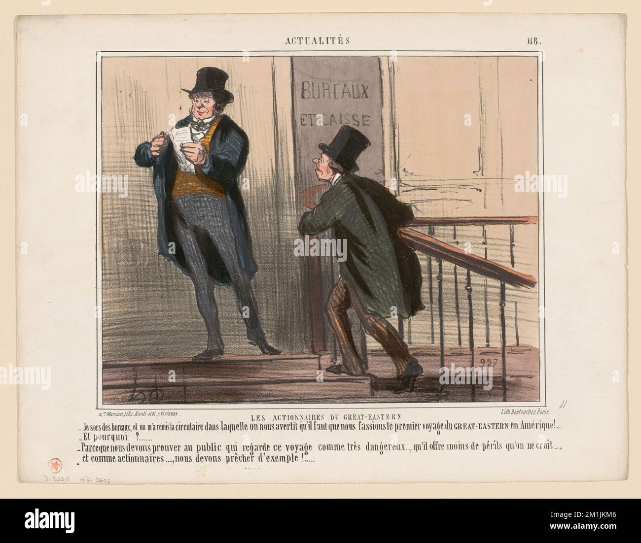 Les actionnaires du Great-Eastern. Honoré Daumier (1808-1879). Lithografien Stockfoto