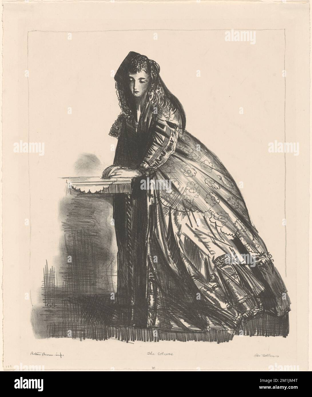 Die Schauspielerin, die Schauspielerinnen. George Bellows (1882-1925). Ausdrucke und Zeichnungen Stockfoto