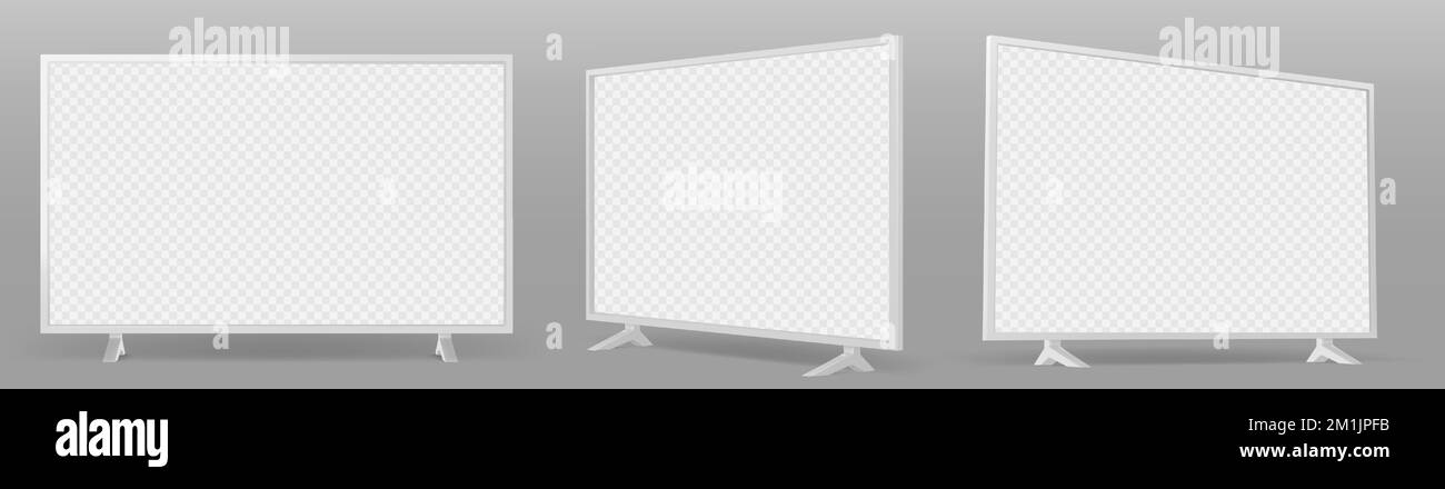 Schwarzes Reklametafelmodell. Straßenbanner im Freien vor- und perspektivisch. Große horizontale Werbetafel, leeres öffentliches Display, Anzeigenständer, Vektor-realistisches Set Stock Vektor