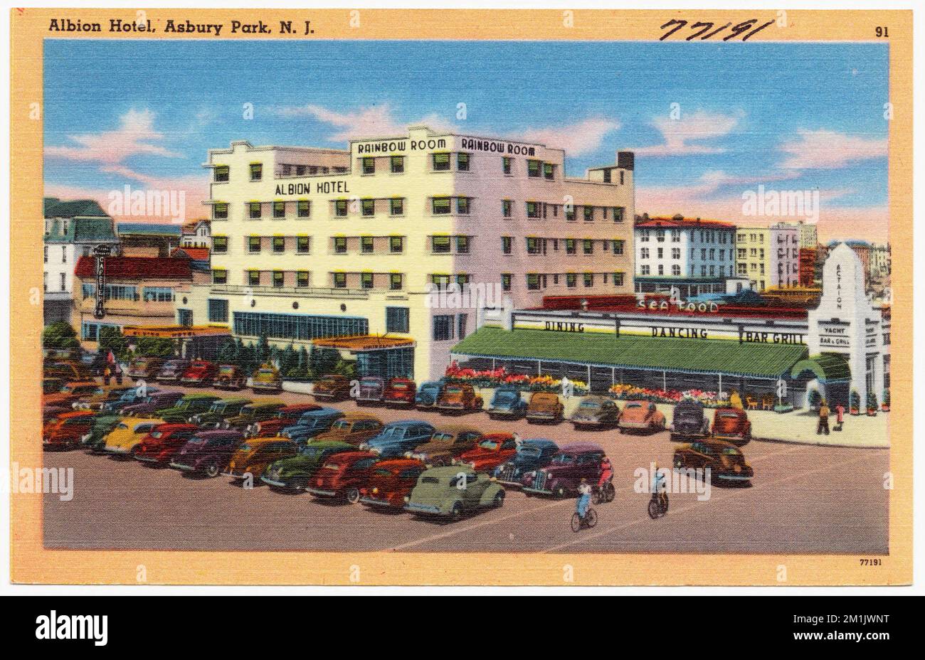 Albion Hotel, Asbury Park, N. J. , Hotels, Tichnor Brothers Collection, Postkarten der Vereinigten Staaten Stockfoto