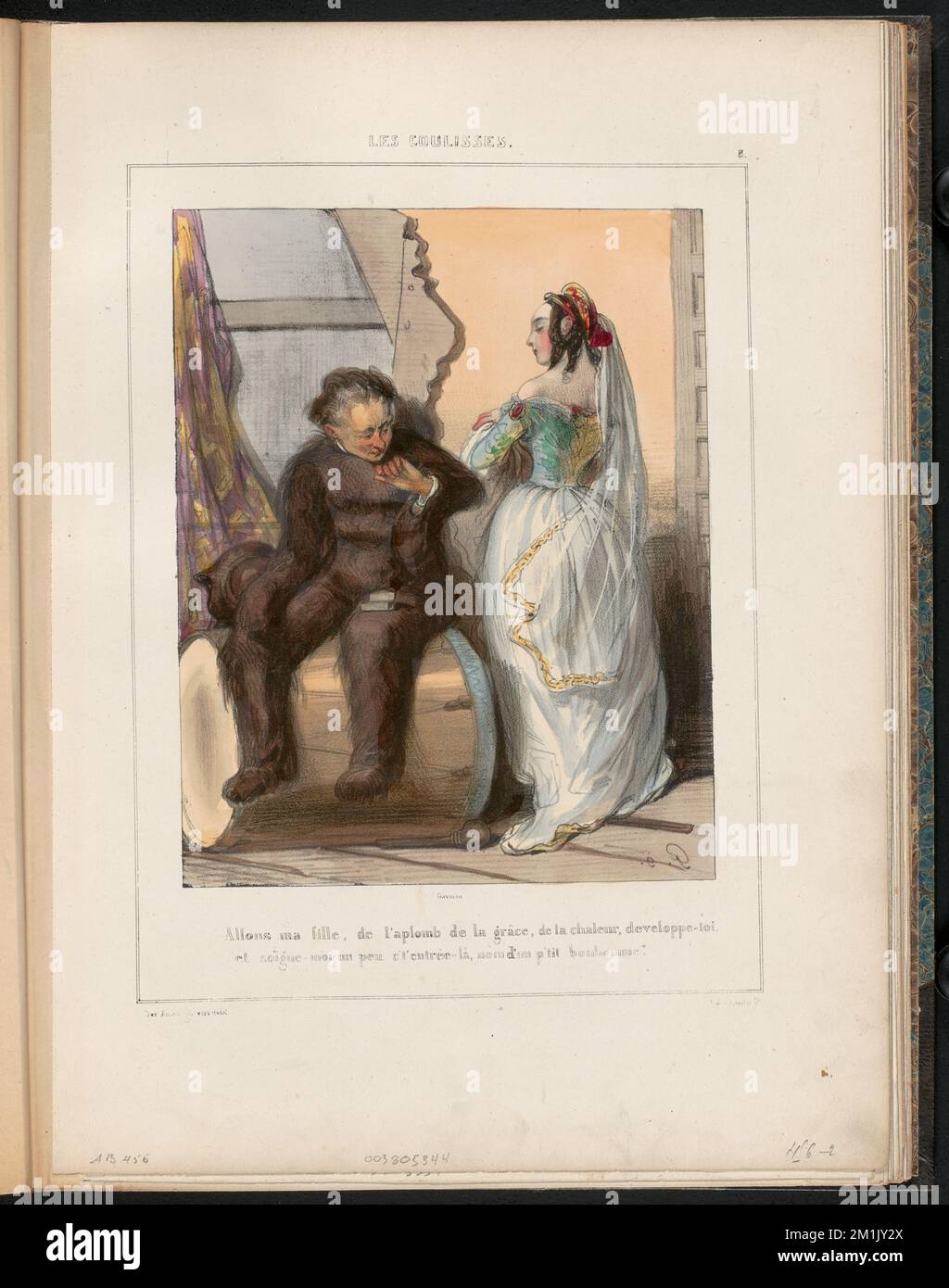 Allons ma fille, de l'aplomb de la grâce, de la chaleur, développe-toi - et soigne-moi un peu c' t' Entrée-là, nom d'un p'tit bonhomme! ,. Paul Gavarni (1804-1866). Lithografien und andere Arbeiten Stockfoto Allons ma fille, de l'aplomb de la grâce, de la chaleur, développe-toi - et soigne-moi un peu c' t' Entrée-là, nom d'un p'tit bonhomme! ,. Paul Gavarni (1804-1866). Lithografien und andere Arbeiten Stockfoto