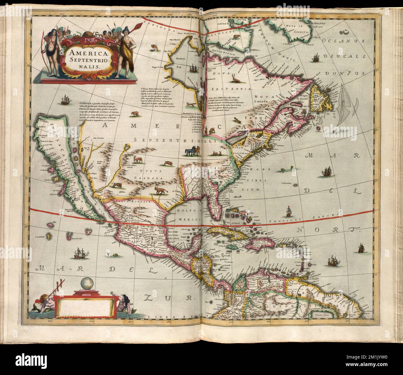 America septentrionalis, Nordamerika, Karten, frühe Werke 1800 Norman B. Leventhal Map Center Collection Stockfoto