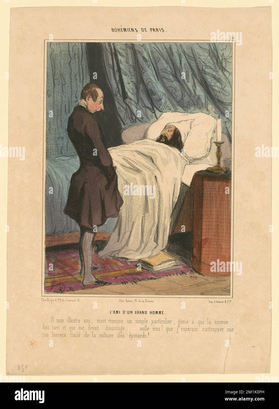 L'Ami d'un Grand homme. Honoré Daumier (1808-1879). Lithografien Stockfoto