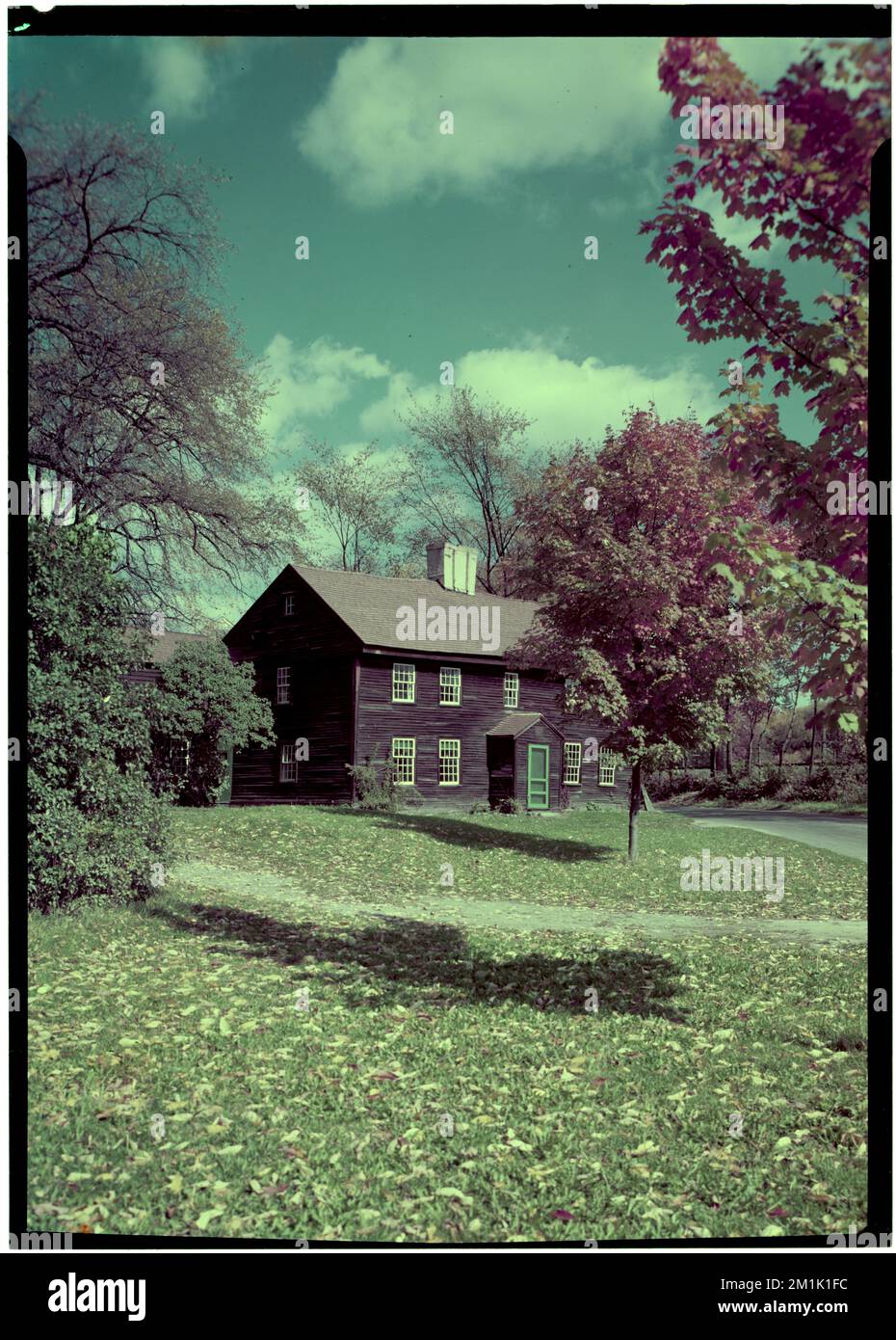 Andover, Abbot Homestead, Herbst, Architektur, Wohnungen. Samuel Chamberlain Fotosammlung Negatives Stockfoto