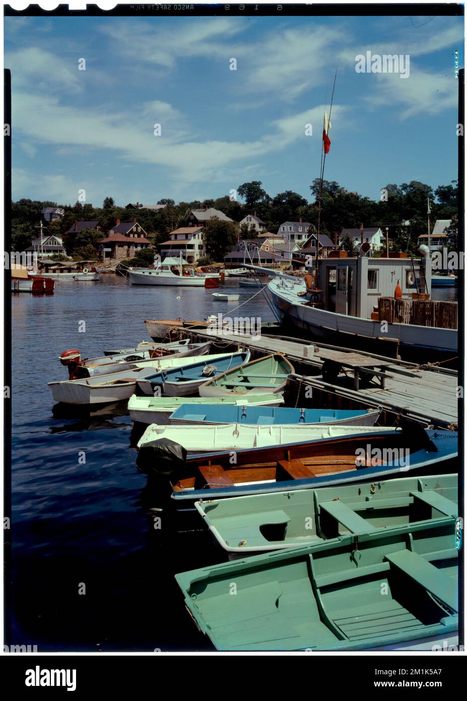 Annisquam, Marine, Boote, Häfen, Piers & Anlegestellen. Samuel Chamberlain Fotosammlung Negatives Stockfoto