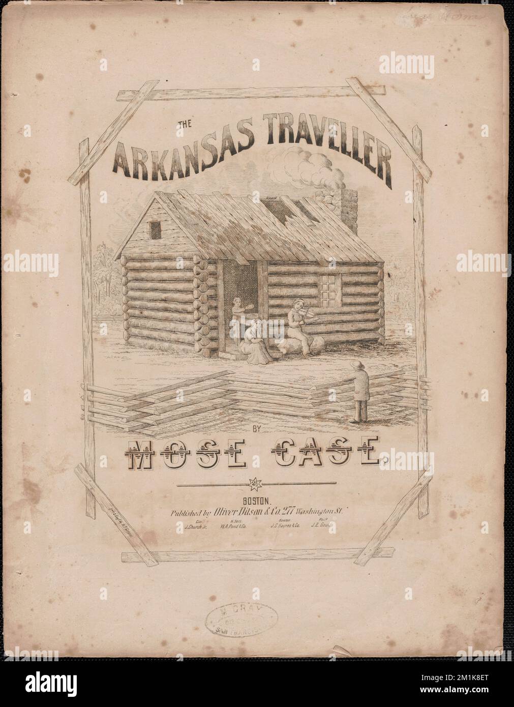 Der Reisende aus Arkansas... Graupner und Early Boston Musical Scores plus Boston Music Hall Ephemera Stockfoto