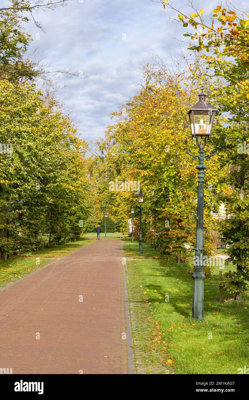 Eintritt zum Anwesen und Park Nienoord in der Gemeinde Leek Westerkwartier Groningen in den Niederlanden Stockfoto