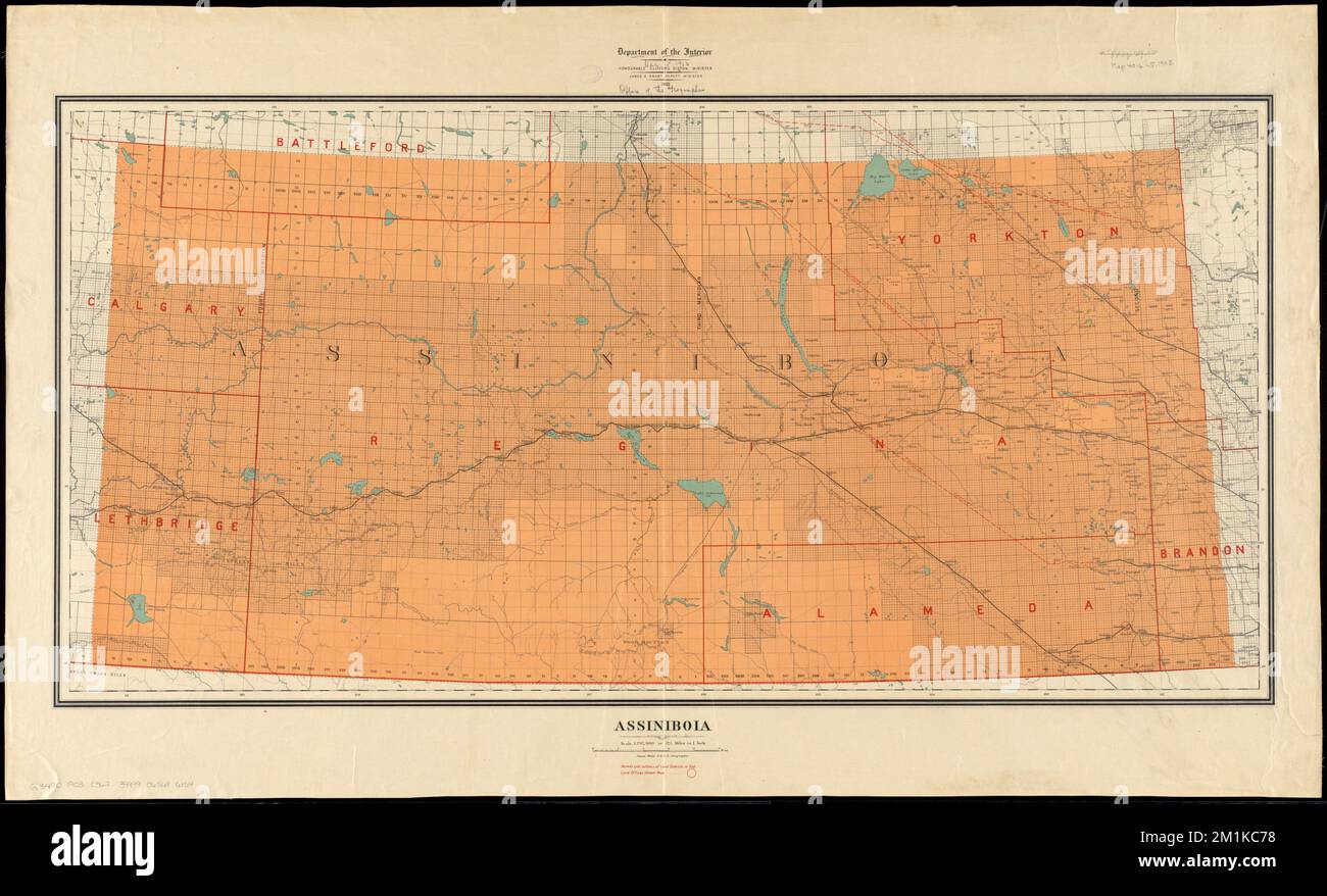 Political map of saskatchewan Fotos und Bildmaterial in hoher