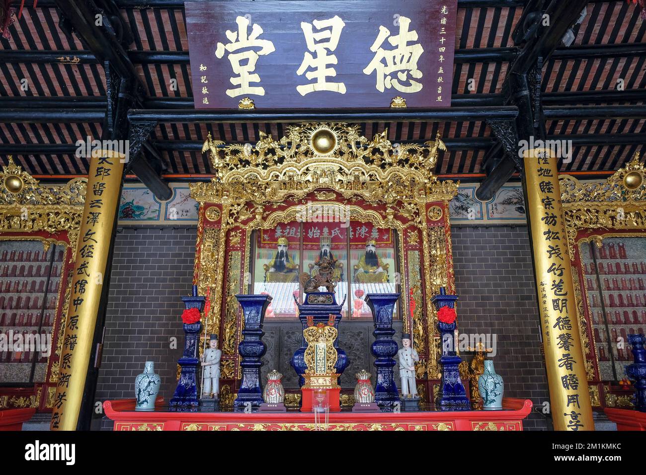 Kuala Lumpur, Malaysia - 2022. Oktober: Der Chan She Shu Yuen Tempel ist eine alte chinesische Halle von Kuala Lumpur am 29. Oktober 2022 in Malaysia. Stockfoto