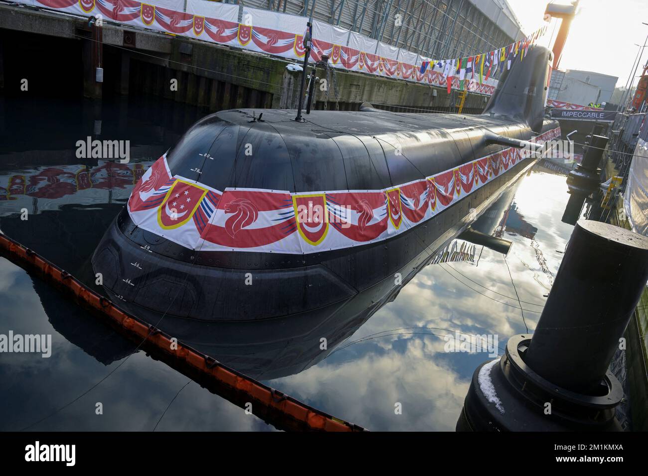 Ein von Singapur bestelltes UBoot wird auf der Werft ThyssenKrupp