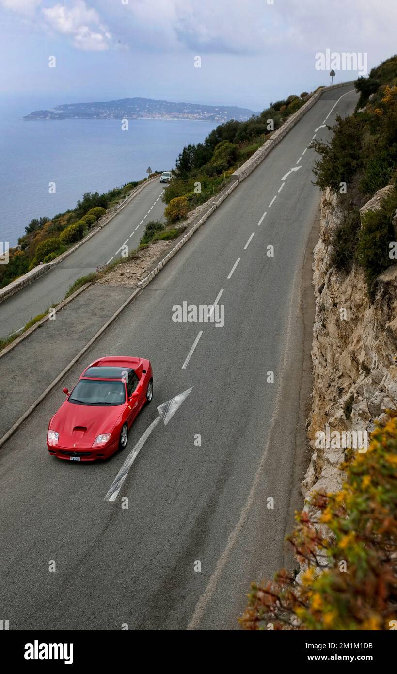 2005 Ferrari Superamerica GT Press Startfahrt rund um Monaco Stockfoto