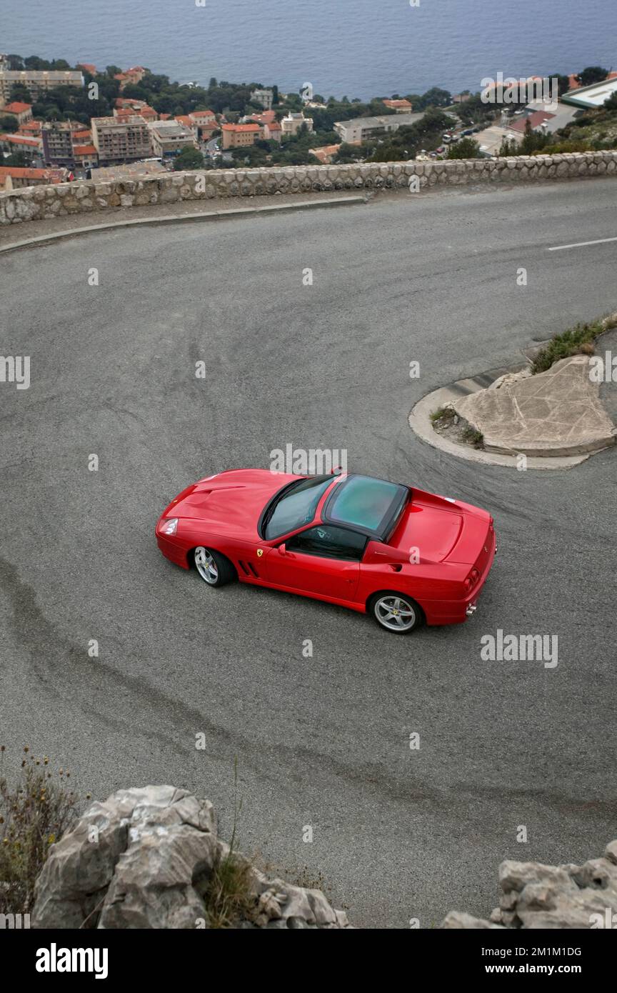 2005 Ferrari Superamerica GT Press Startfahrt rund um Monaco Stockfoto