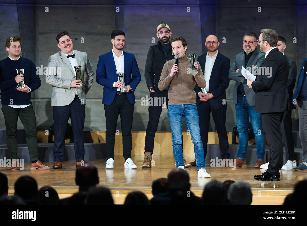 Prix Spéciaux GP Explorer: VIALETTE Pierre-Olivier dit Depielo, Etienne Jouneau dit Etienne Moustache and LEVY Sylvain et CHABRIER Pierre dit Vilebrequin during Les Trophées du Sport Automobile 2022 at the Maison de l’UNESCO ab 12. Dezember 2022 in Paris, Frankreich - Photo Florent Gooden / DPPI Stockfoto