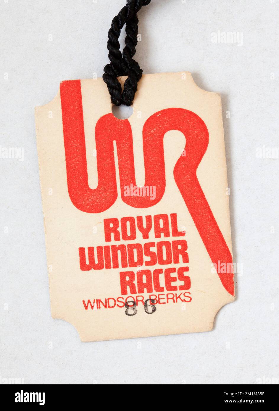 1970er Royal Windsor Races Ladys Rennbahn Eintrittsanhänger Stockfoto