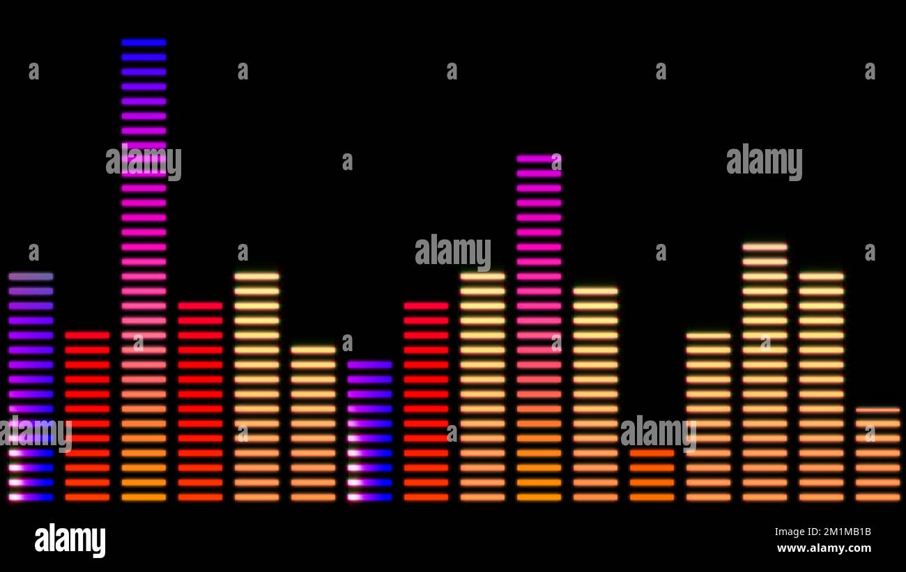 Digitaler Equalizer Balkendiagramm, Sound Equalizer abstrakte Hintergrunddarstellung Stockfoto
