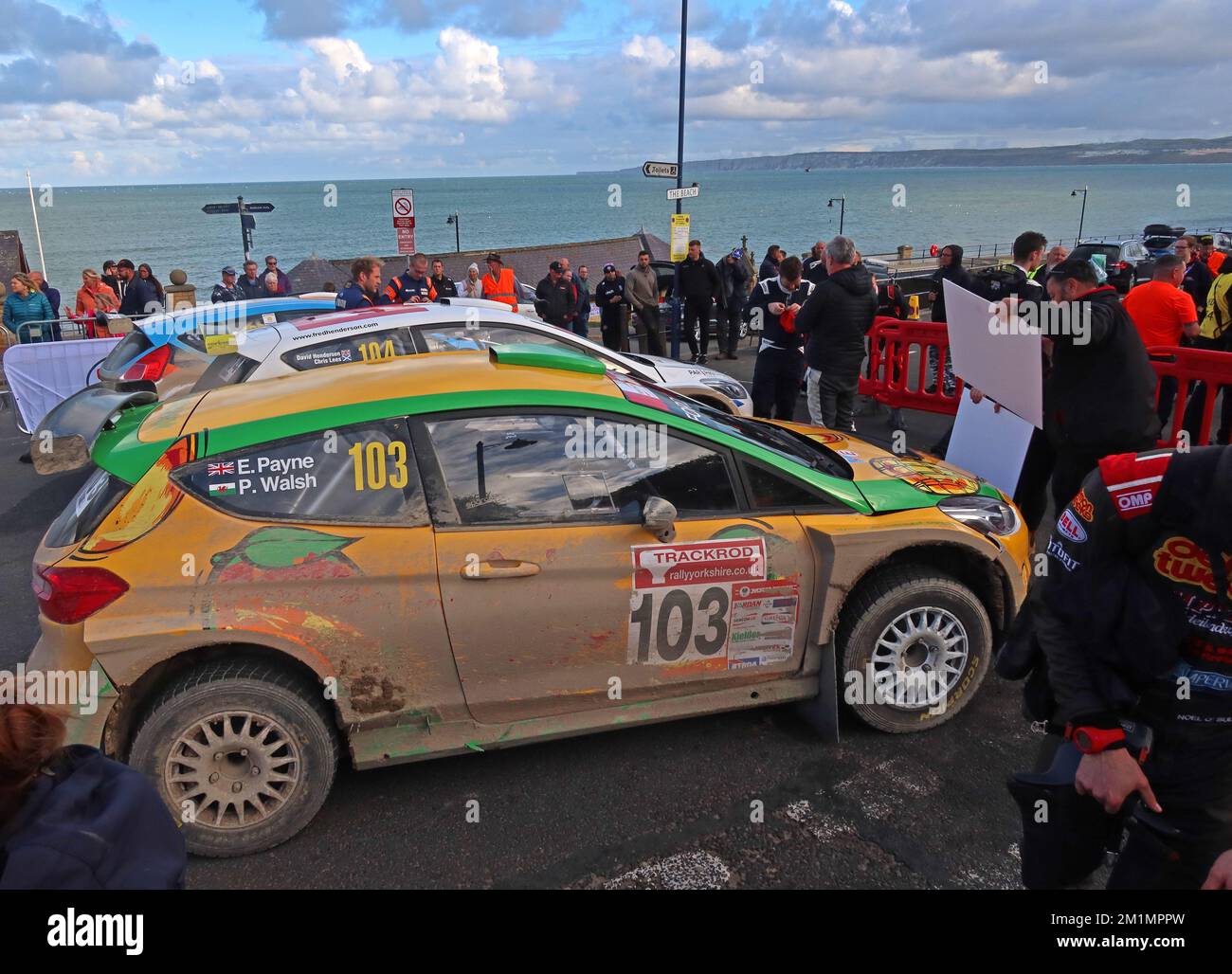 Car 103, Elliot Payne & Patrick Walsh, Bühne bei Filey 24.. September 2022, Yorkshire Trackrod Motor Club Rally, England, Großbritannien Stockfoto