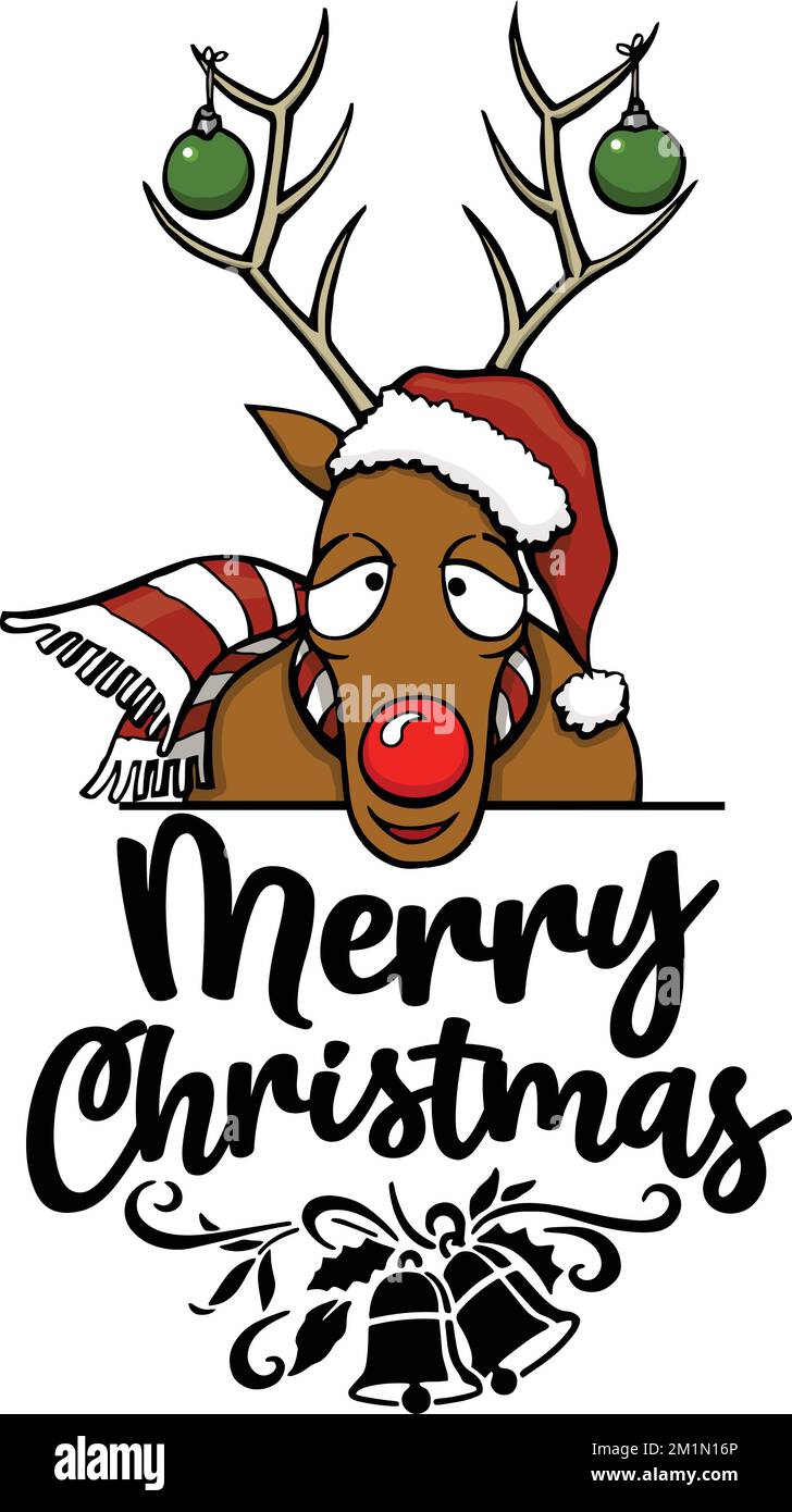 CartoonRentiere Frohe weihnachten Alamy