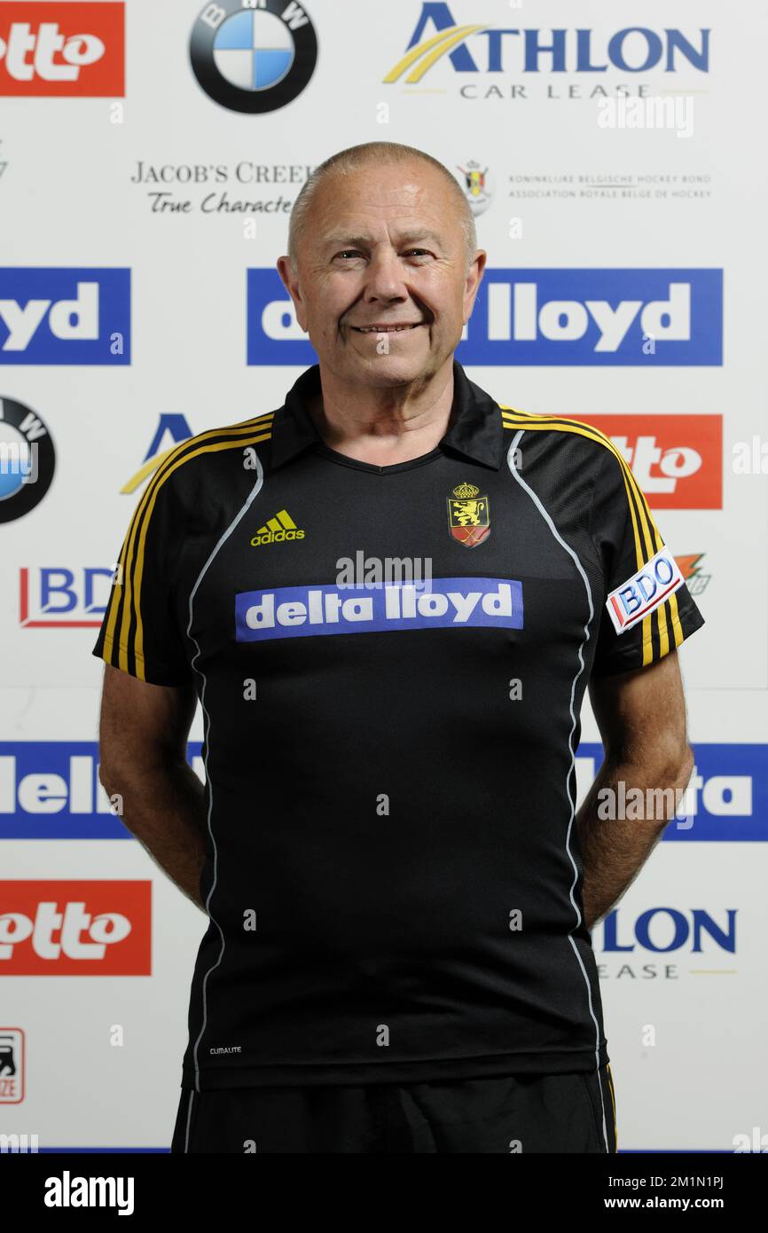 20120718 – BRÜSSEL, BELGIEN: Auf diesem überholten Handout-Bild, das am Mittwoch, den 18. Juli 2012, von der Royal Belgischen Hockey-Vereinigung verteilt wurde, ist der Psychologe Jeff Brouwers zu sehen. Die belgischen Frauen- und Herrenhockeymannschaften nehmen an den Olympischen Spielen 2012 in London Teil. BELGA-FOTO-HANDZETTEL Stockfoto