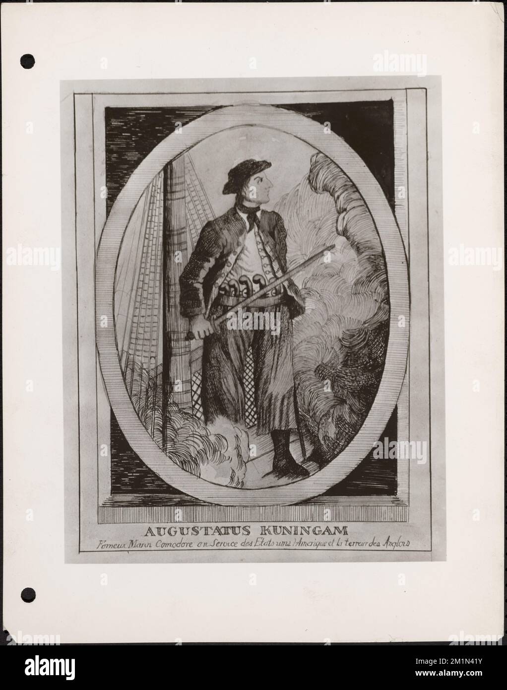 Augustatus Kuningam : fameux Marin commodore an Service des Etats unis l'Amérique et la terreur des Anglors , Schiffskapitäne, Piraten, Conyngham, Gustavus, 1744?-1819. Die Massachusetts WPA Federal Art Project Fotosammlung Stockfoto