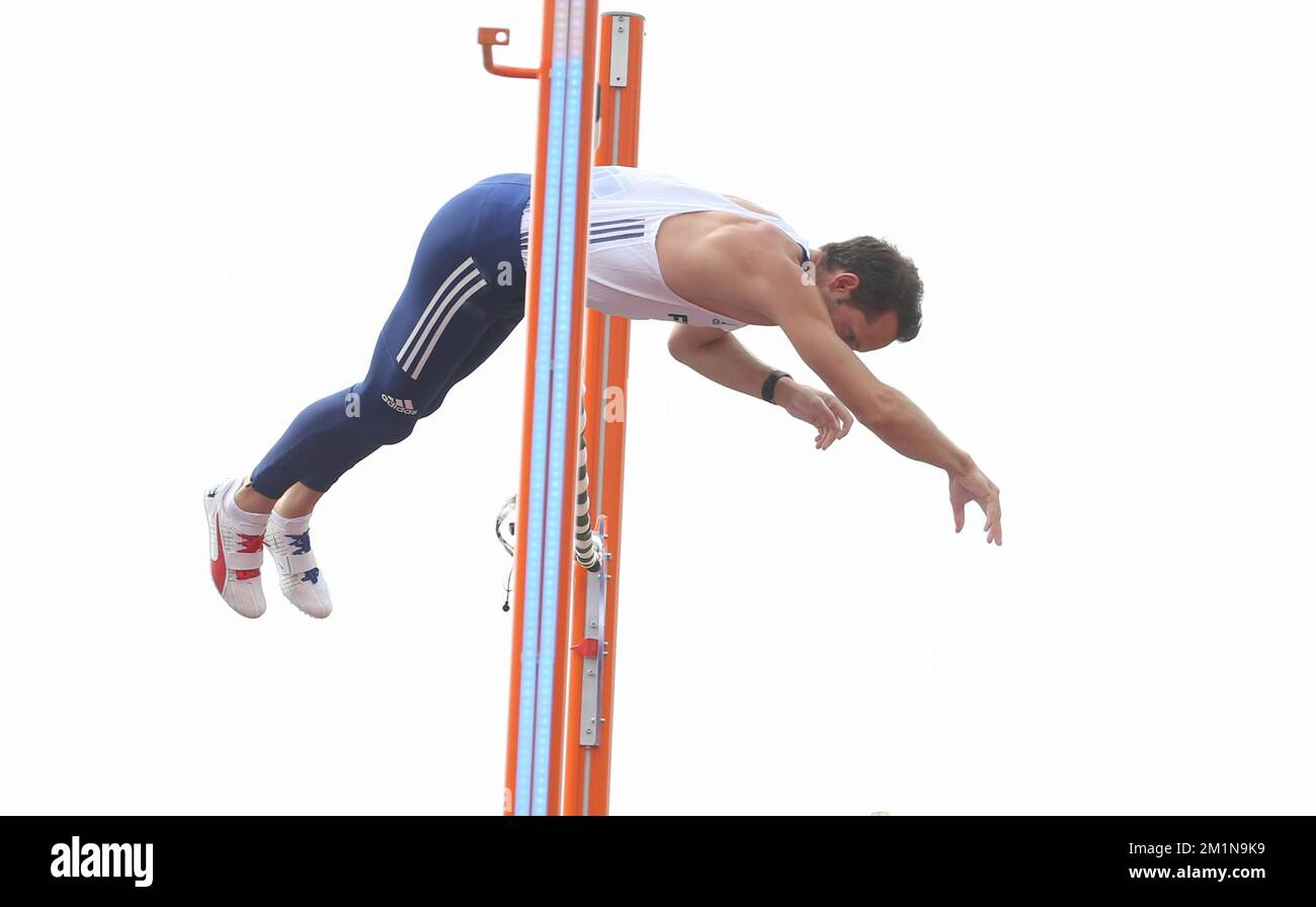 LAVILLENIE Renaud aus Frankreich QUALIFIKATION FÜR DEN STABHOCHSPRUNG für MÄNNER – GRUPPE A bei der Europameisterschaft der Leichtathletik 2022 am 18. August 2022 in München – Foto Laurent Lairys / DPPI Stockfoto