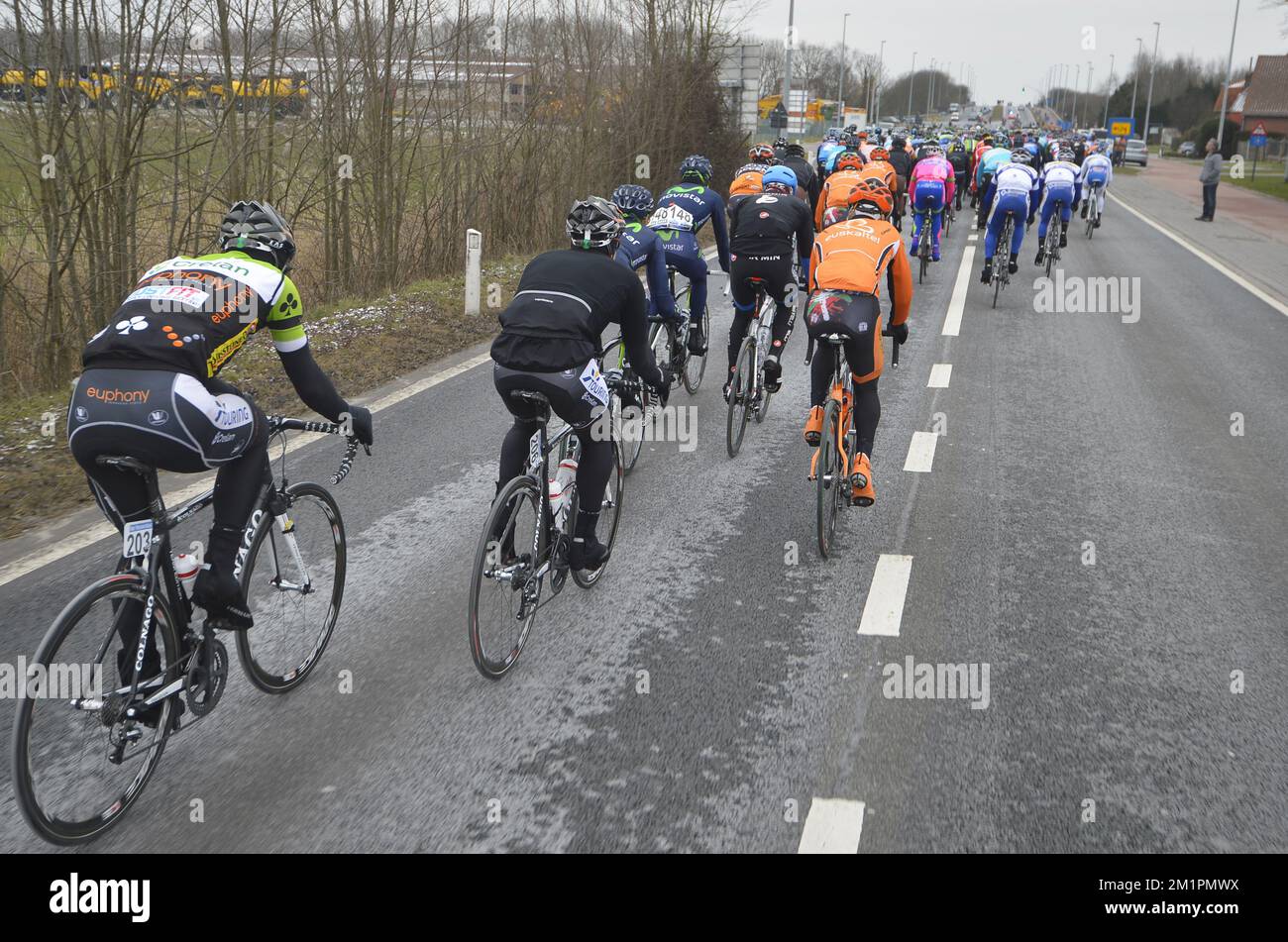 Thomas Rudel Rennen 20130324 Uhr - WEVELGEM, BELGIEN: Abbildung zeigt das Rudel von ...