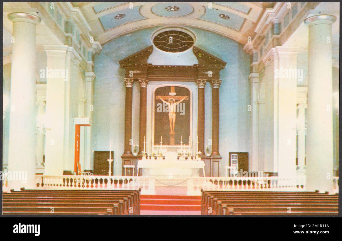 Basilika St. Louis, König von Frankreich (die alte Kathedrale), Third und Walnut Sts., St. Louis, Mo. , Kirchen, Tichnor Brothers Collection, Postkarten der Vereinigten Staaten Stockfoto