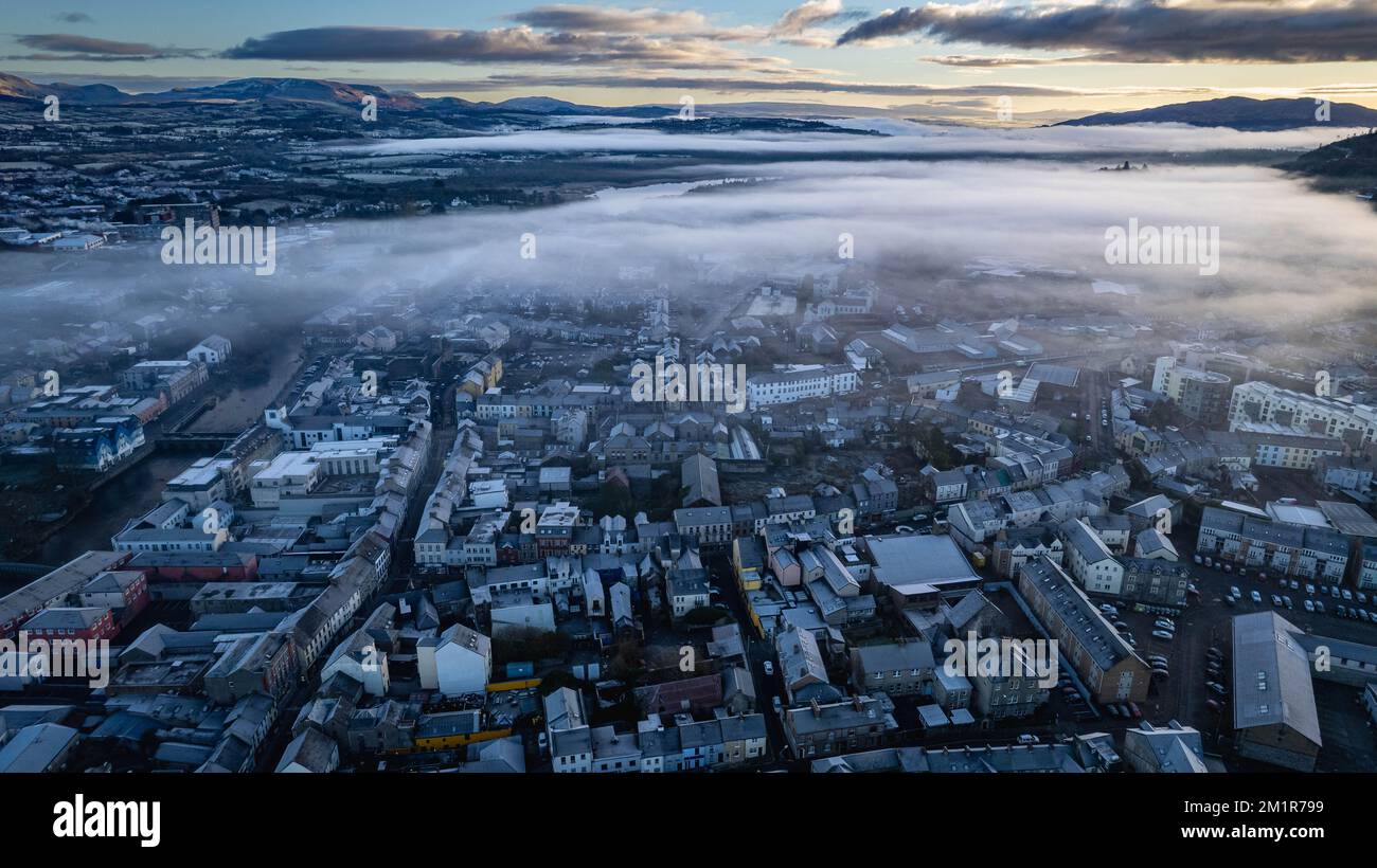 Überfrierender Nebel über Sligo Ireland Stockfoto