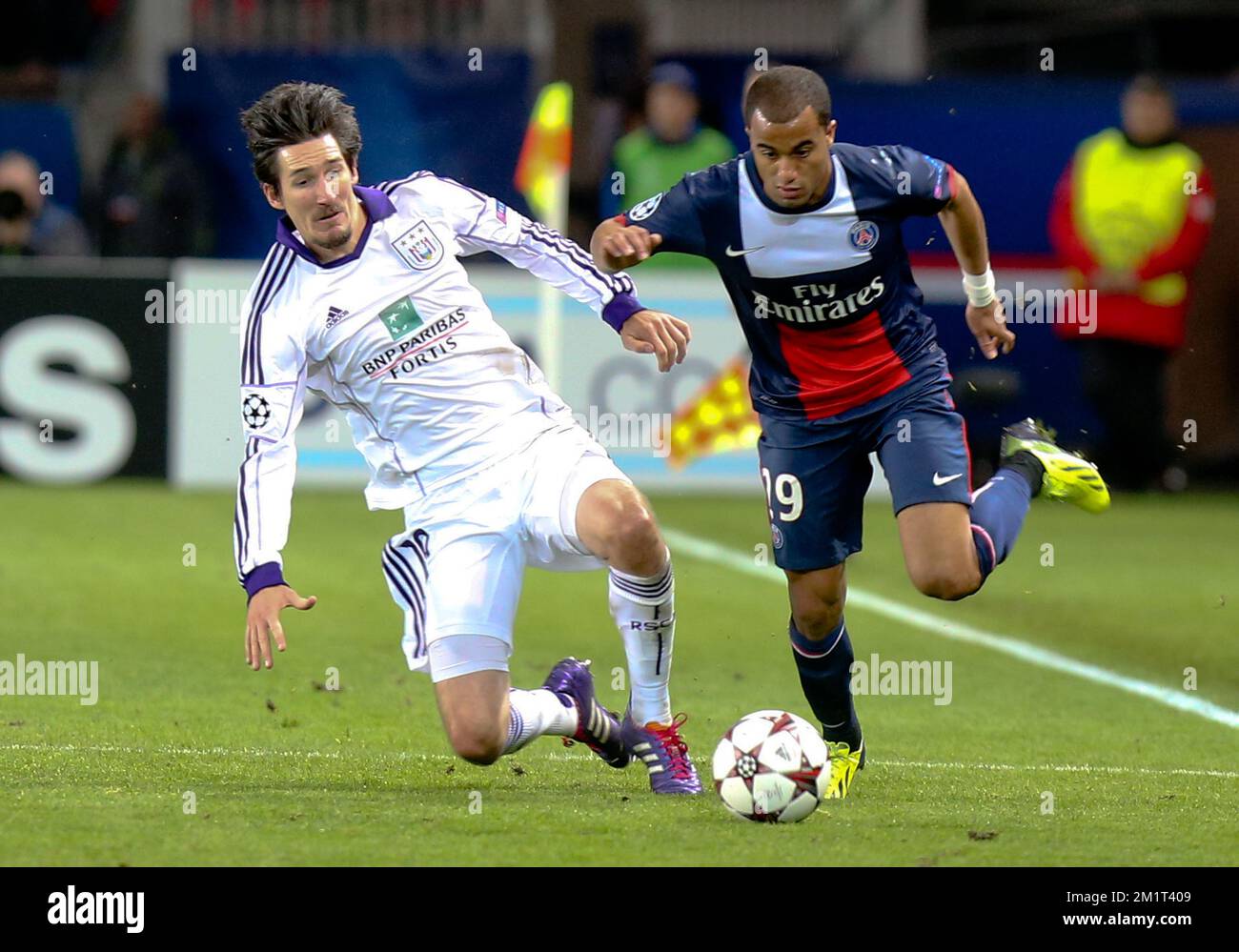 Fanion PSG Vs RSC Anderlecht – Coupe UEFA 1993 – 10x9 Cm – Collection