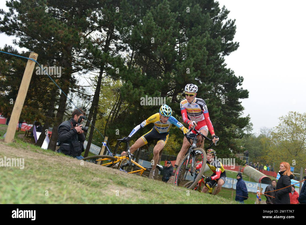 20131116/ HASSELT/ Dieses Bild zeigt Tim Merlier und Toon Aerts bei DER BPOST BANK TROFEE IN HASSELT Stockfoto