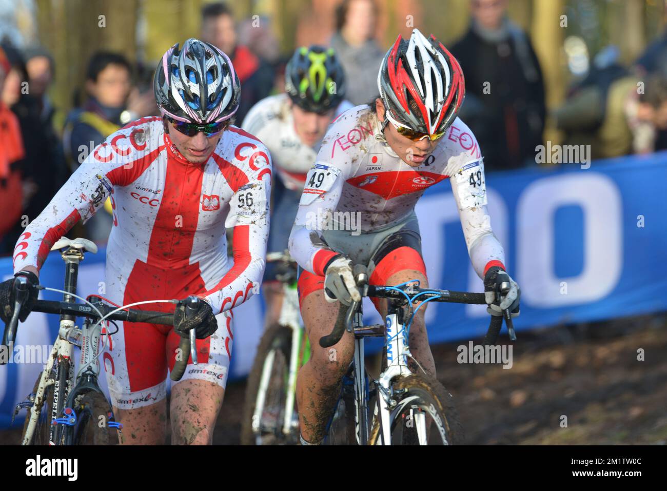 20140202 / HOOGERHEIDE/ Dieses Bild zeigt Kota Yokoyama bei der Cyclocross-Weltmeisterschaft in Hoogerheide / WK / CX/ Bilder von Kris ClaeyÃ Stockfoto