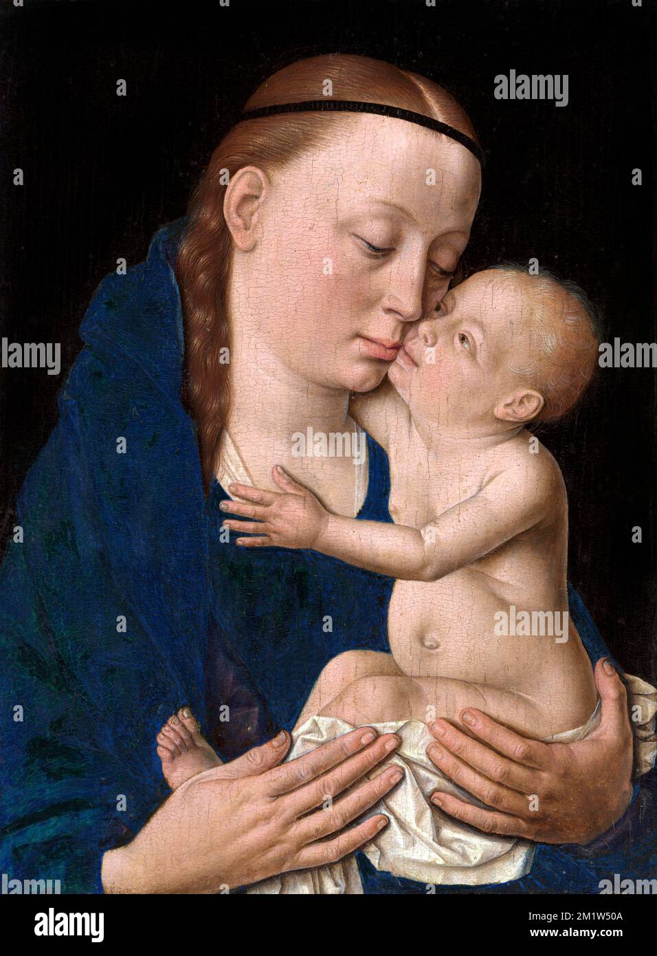 Jungfrau und Kind vom frühen niederländischen Maler, Dieric Bouts (c. 1415-1475), Öl auf Holz, c. 1455-60 Stockfoto