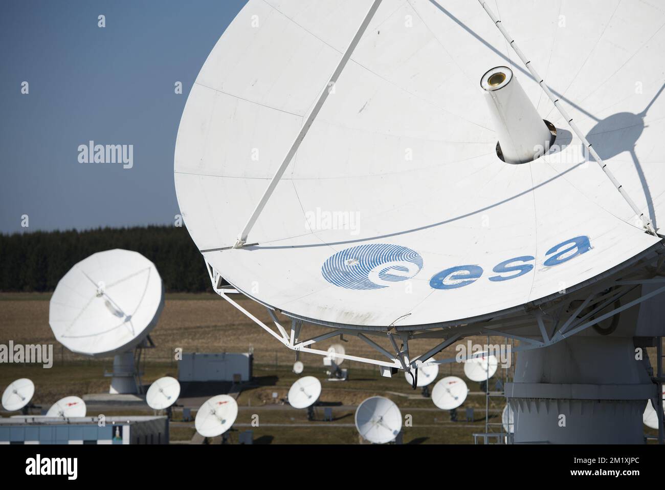 Abbildung zeigt die Station der ESA European Space Agency in Redu, Dienstag, 17. März 2015. Stockfoto