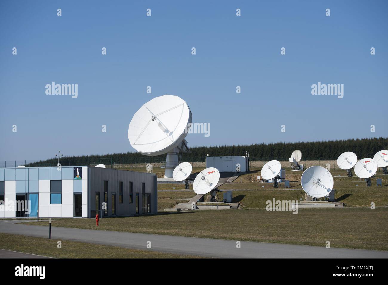 Abbildung zeigt die Station der ESA European Space Agency in Redu, Dienstag, 17. März 2015. Stockfoto