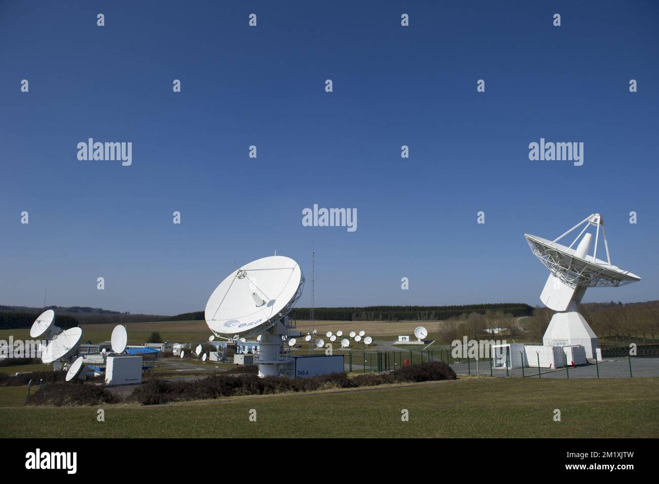 Abbildung zeigt die Station der ESA European Space Agency in Redu, Dienstag, 17. März 2015. Stockfoto