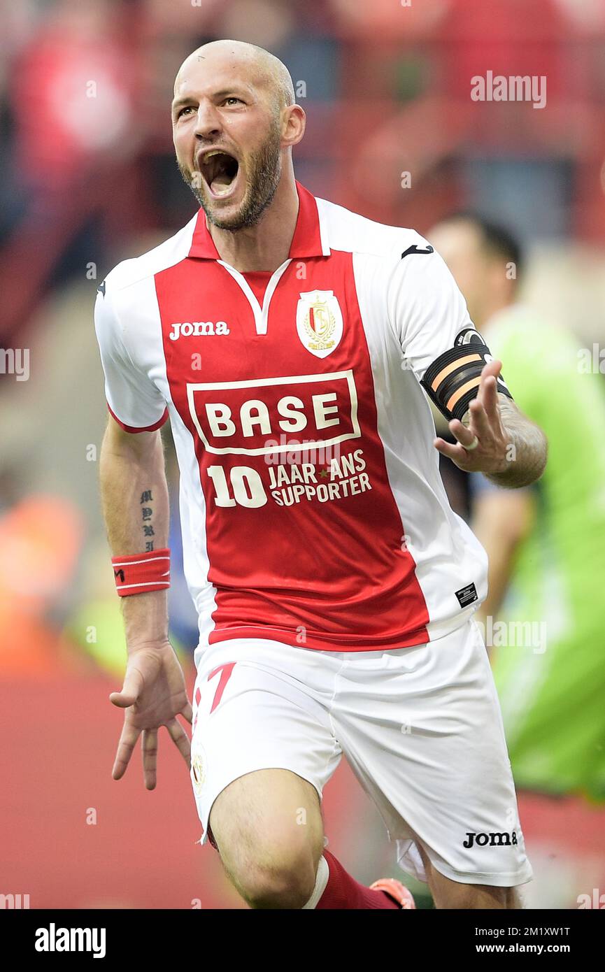 Die Jelle Van Damme von Standard feiert das Spiel der Jupiler Pro League zwischen Standard de