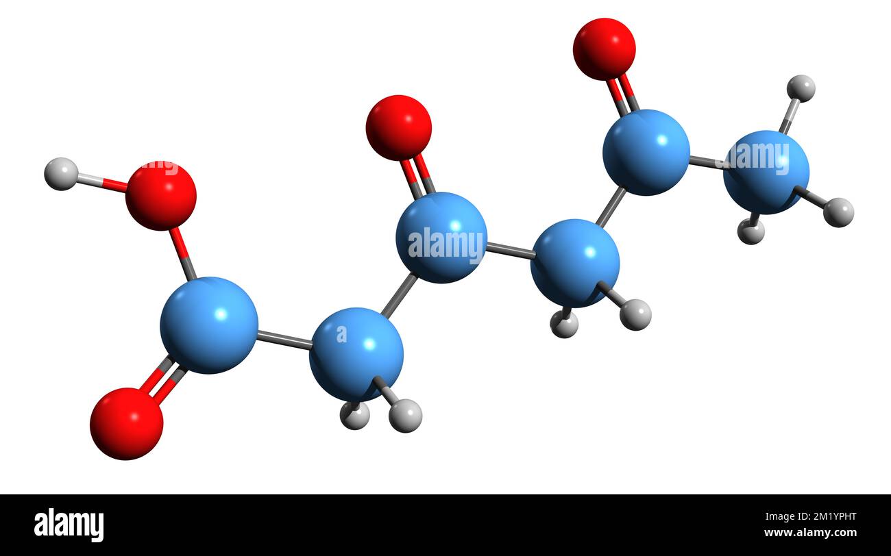 3D-Bild der Triessigsäure-Skelettformel - molekularchemische Struktur von Triacetat isoliert auf weißem Hintergrund Stockfoto
