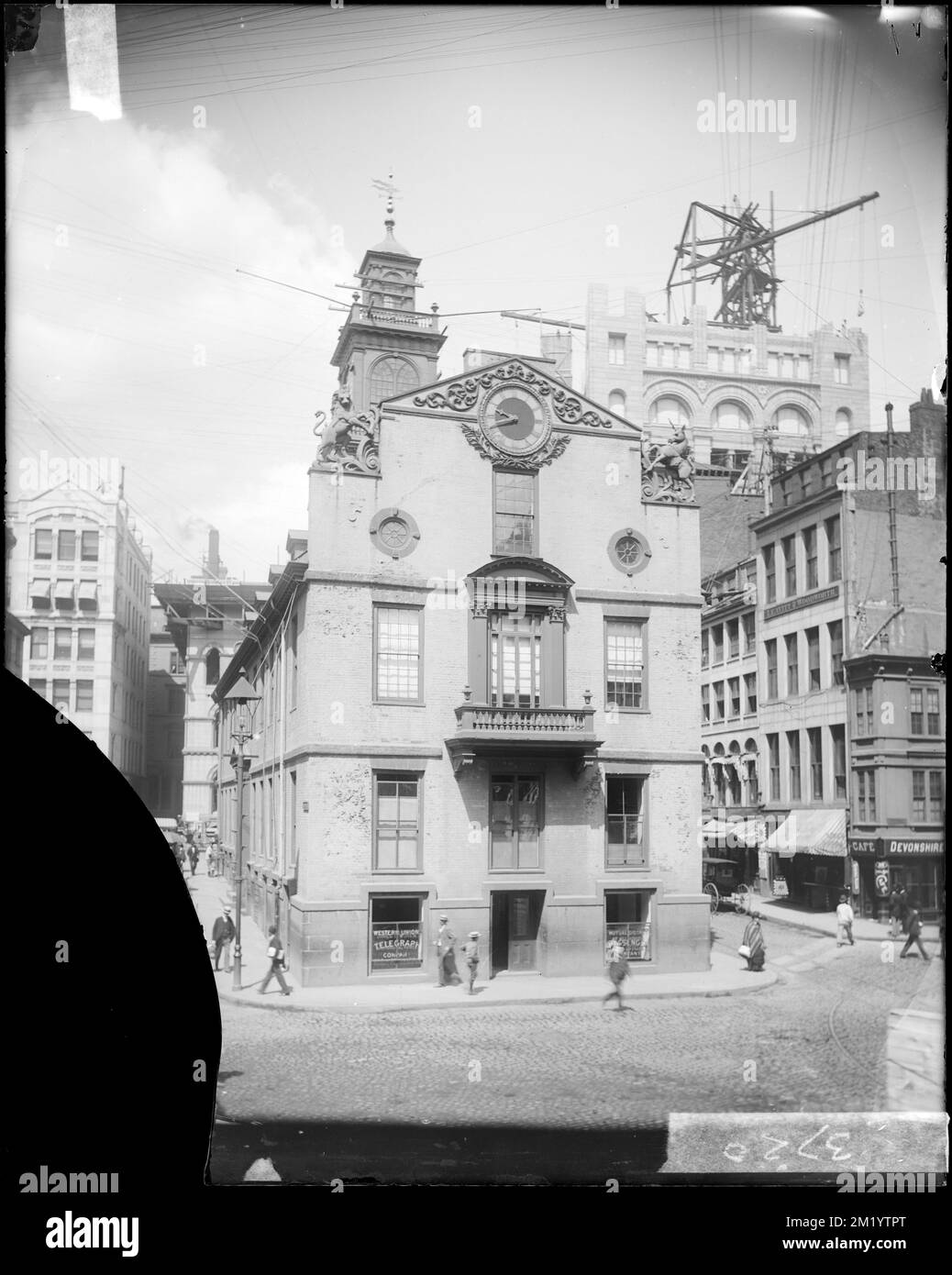 Boston, Old State House, Capitols. Frank Cousins Glass Plate Negatives Collection Stockfoto