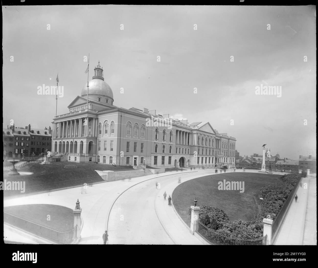 Boston, State House, Capitols. Frank Cousins Glass Plate Negatives Collection Stockfoto