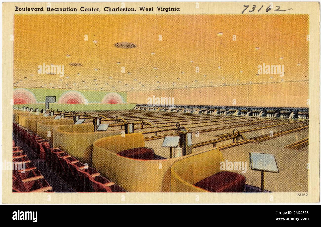 Boulevard Recreation Center, Charleston, West Virginia, Sport- und Erholungseinrichtungen, Tichnor Brothers Collection, Postkarten der Vereinigten Staaten Stockfoto