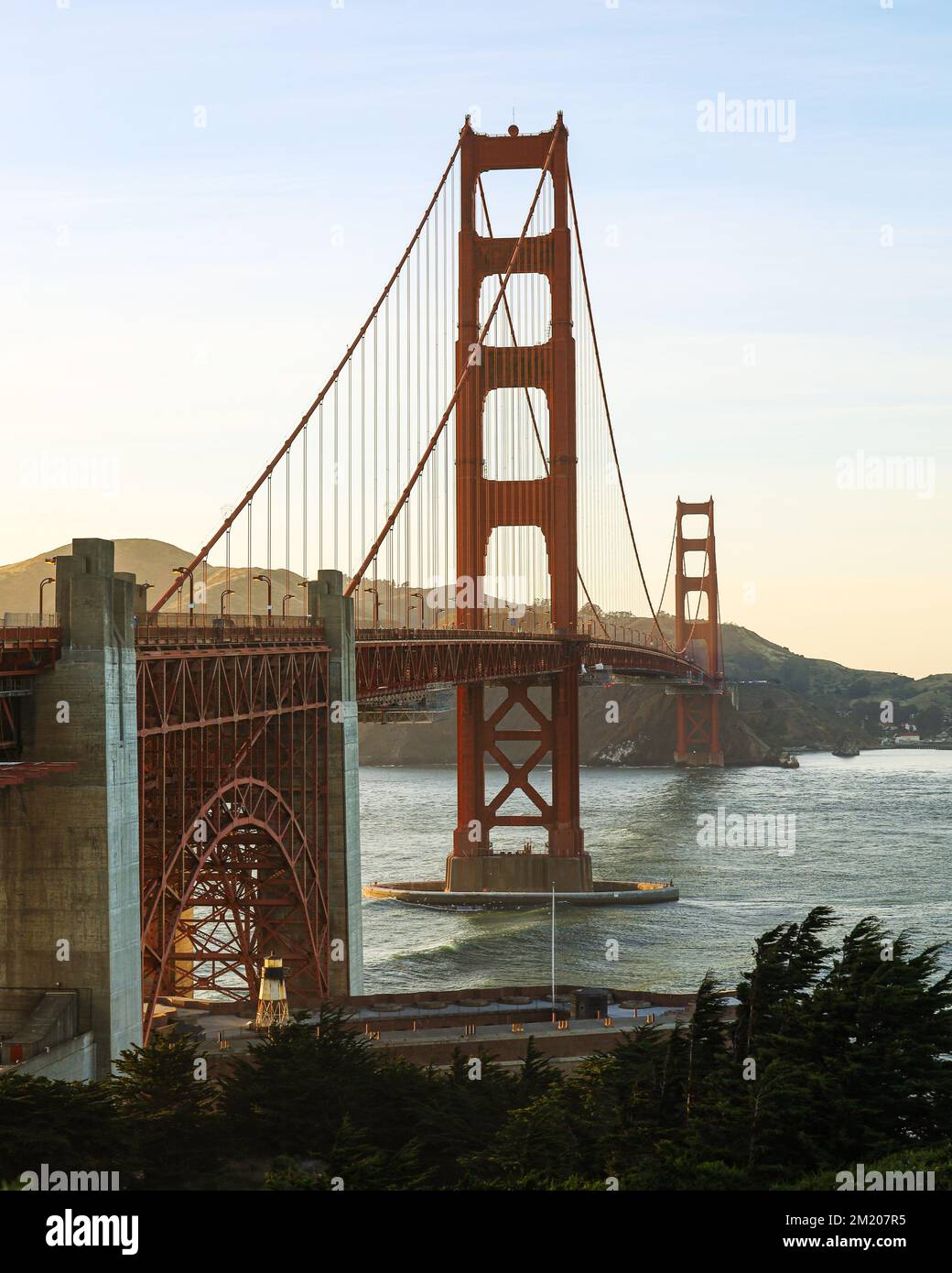 Die Golden Gate Bridge von San Francisco. Stockfoto